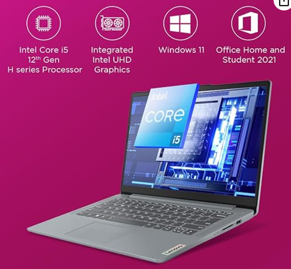 Lenovo i5 13th Gen laptop with 16GB RAM and SSD available online in India under ₹60,000 on Amazon and Flipkart.