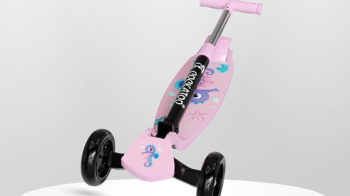 Durable foldable kids scooter with adjustable height and LED light wheels for outdoor fun