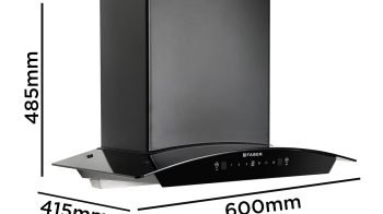 Faber kitchen chimney 60 cm curved glass with 1500 m³/hr suction under 15000