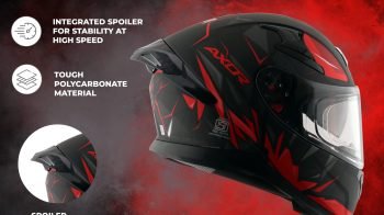 Helmet with X name featuring round oval design, anti-scratch visor and premium safety